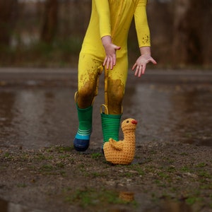 Marigold the Duck: Crochet stuffed animal toy duck plushie, Farm Animal, Imaginative Play, Stuffed animal Duck, Toddler Gifts image 10