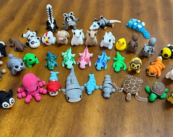 3D Printed Animal Fidget Toy – Articulated Pocket Pet Sensory Toy – Fidget Desk Toy