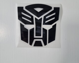 INDIGOS UG Adesivo Auto JDM Autobot - Sticker In Vinile Nero 96x88mm - Resistente E UV