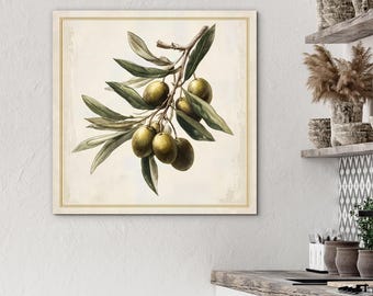 Mediterranean wooden picture - Olive branch