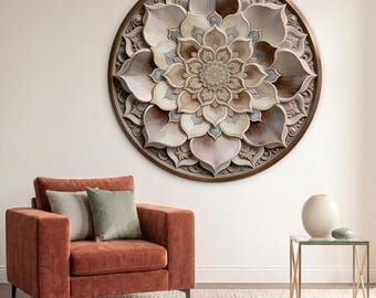 Round wooden mandala image - Anchoring