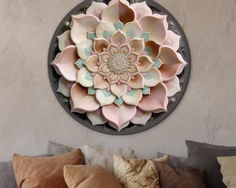 Round wooden mandala - Kindness