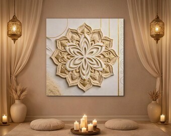 Golden glamour mandala - Flower