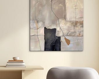 Abstract painting in neutral colors - Elegant
