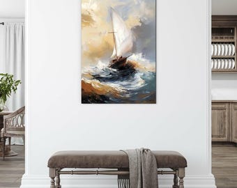 Segelboot - Wandkunst