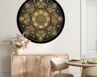 Elegant gold wall mandala
