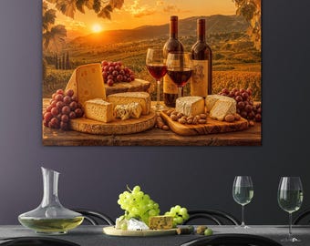 Colorful wooden picture - Tuscan sun
