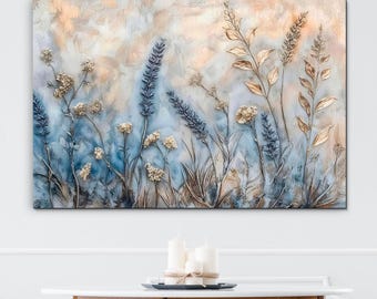Flower picture on wood - Stems