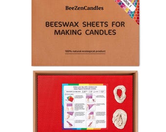 Beeswax Candle Making Set – Natural DIY Craft Gift with 12 Colored Sheets & Wicks | Eco Handmade Activity for Kids and Adults