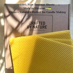 Natural Beeswax Sheets for Candle Making: DIY Craft Supplies - Set of 9