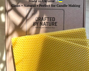 Natural Beeswax Sheets for Candle Making: DIY Craft Supplies - Set of 9
