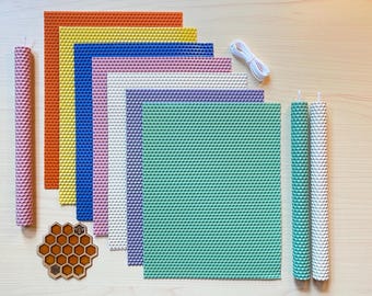 Natural Beeswax Candle Making Kit - Fun & Easy DIY Craft for All Ages / Handmade Candle Making Kit for Kids and Adults