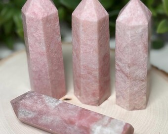 Pink Opal Tower 1pc 3.4&quot;-3.8&quot; Natural Crystal Point
