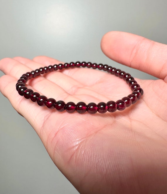 Etsy garnet bracelet discount