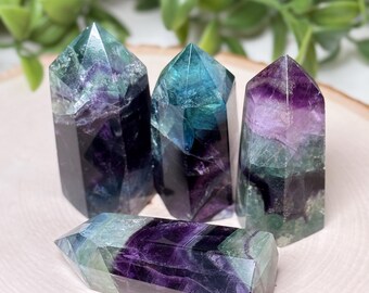 High Quality Fluorite Tower 1pc Natural Crystal Decoration