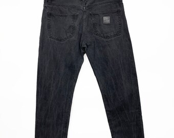 Carhartt WIP Klondike Denim Jeans Patch en cuir W33 L32