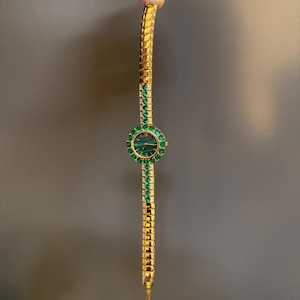 Women's Gold Watch, Vintage Watch, Gemstone Watch, Women's Watch, Vintage Inspired Watch, Gift for Her, Mother’s Day Gift