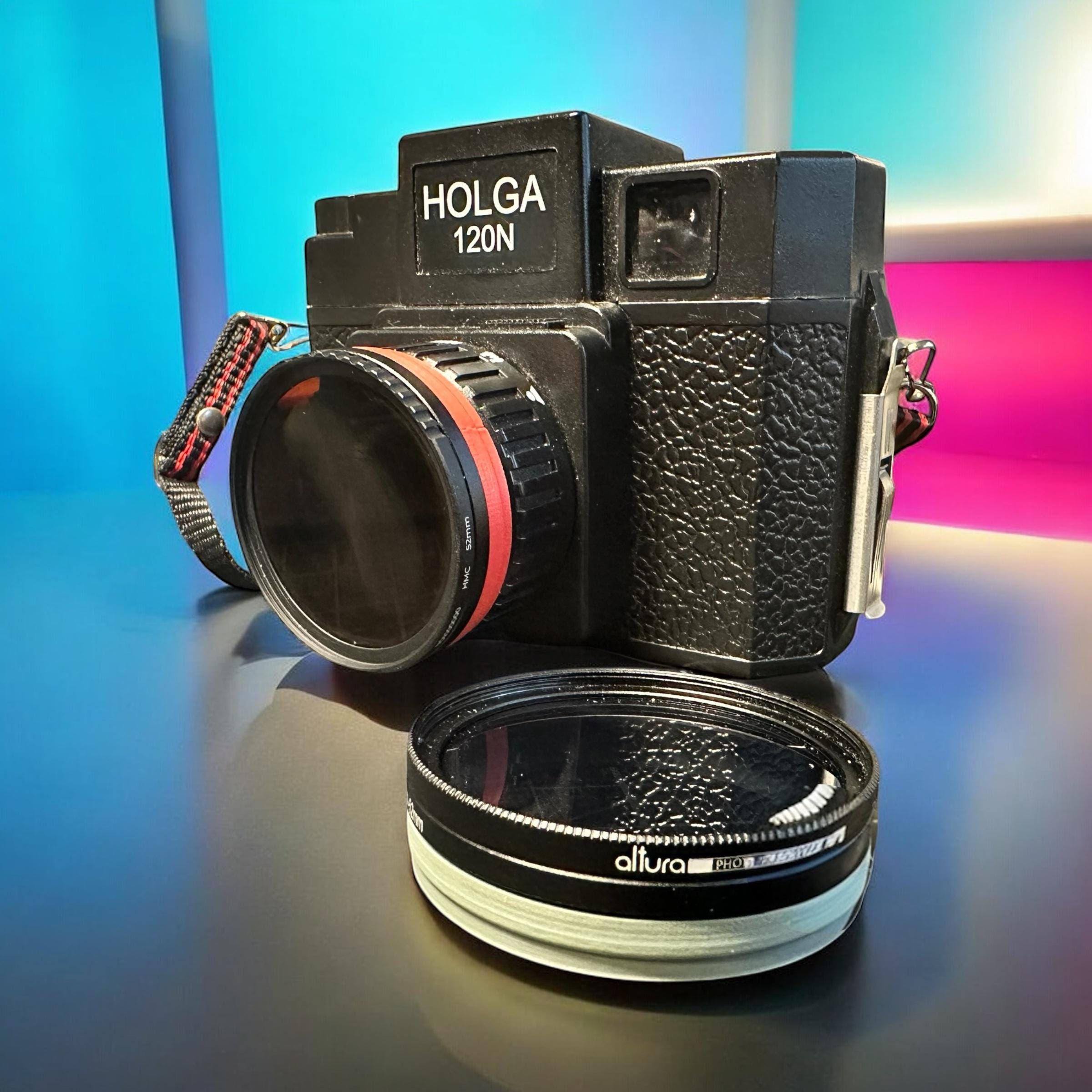 Holga 120N Camera Filter Mount, Aluminum Threads With 3D Printed