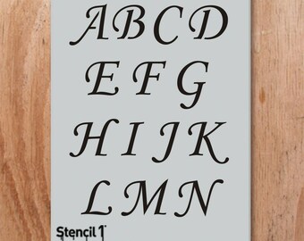 1" Corsiva Font Stencil- Reusable Crafts & DIY Stencils- S1_ALPH_CO_19 -By Stencil1