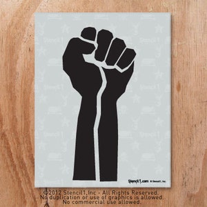 Fist Stencil- Reusable Craft &amp; DIY Stencils- S1_01_152 -8.5x11- by ...