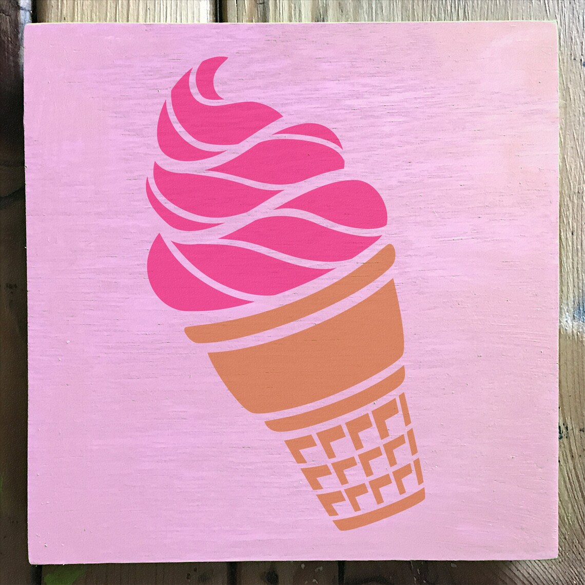 Ice cream 2 Stencil Reusable Craft & DIY Stencils Etsy