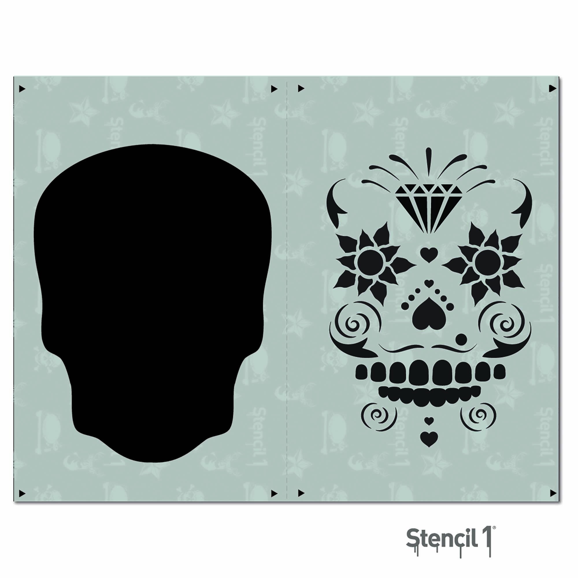 Stencil1 8.5X11 Stencil - Sugar Skull