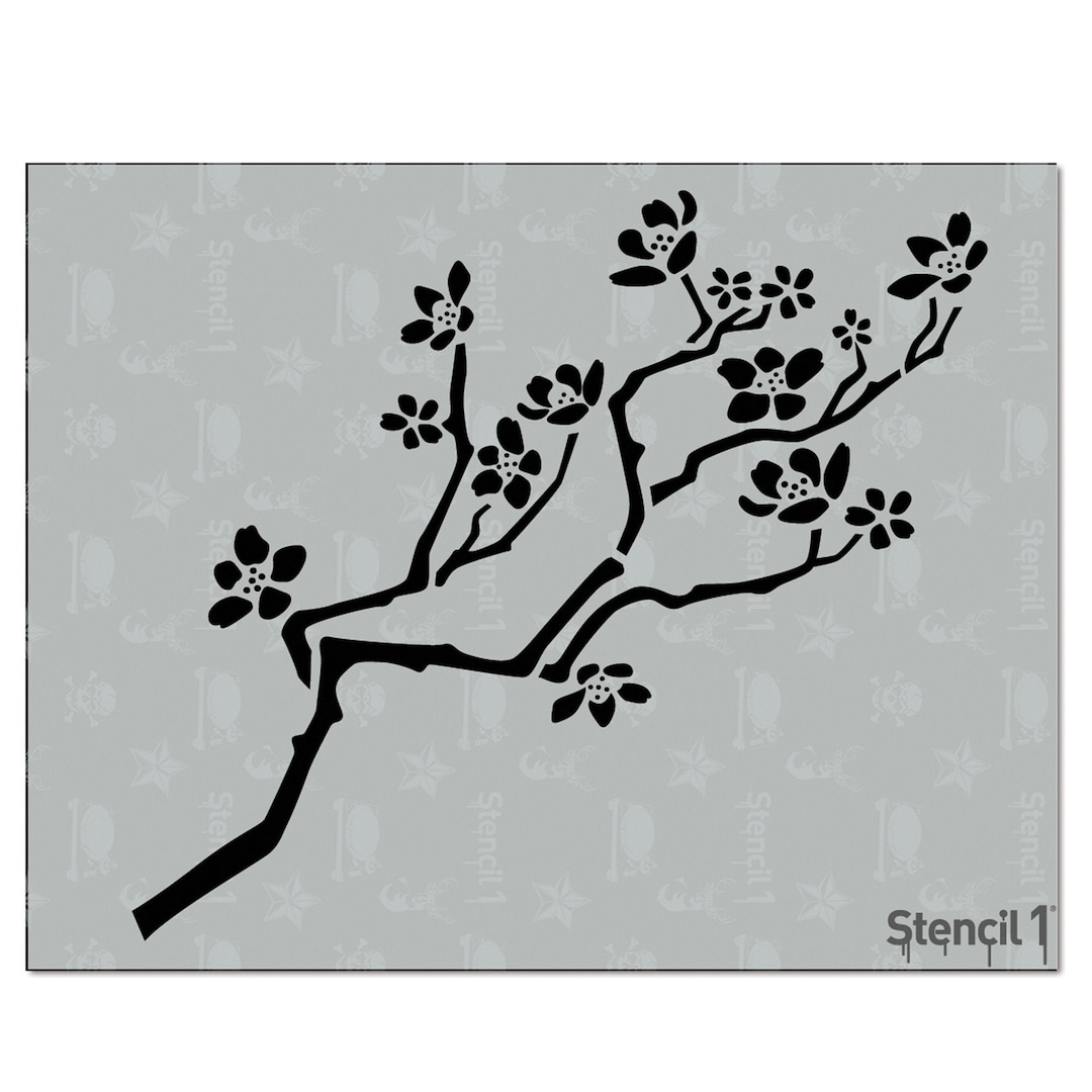 cherry-blossom-stencil-reusable-craft-diy-stencils-s1-01-126-8-5-x-11-by-stencil1-etsy