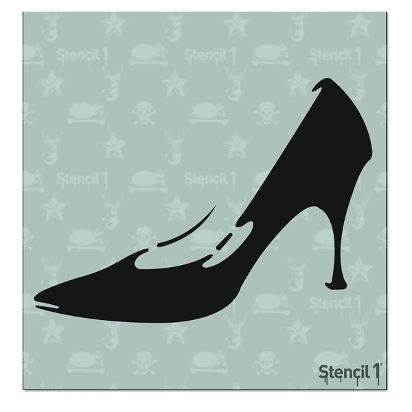 Stiletto Stencil- Reusable Craft & DIY Stencils- S1_01_29_S -Small-(5.75"x6")- By Stencil1