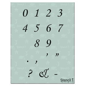 1" Corsiva Script Letter Stencil- Calligraphy Stencils Alphabet -Reusable Crafts & Font Stencils for painting -- S1_ALPH_CO_19 Stencil1 image 3