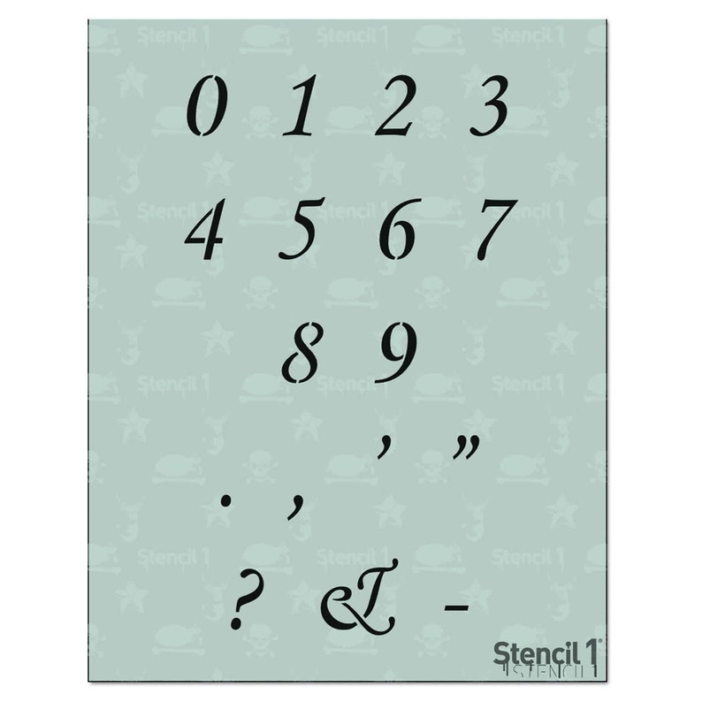 1" Corsiva Script Letter Stencil- Calligraphy Stencils Alphabet -Reusable Crafts & Font Stencils for painting -- S1_ALPH_CO_19 Stencil1 image 3