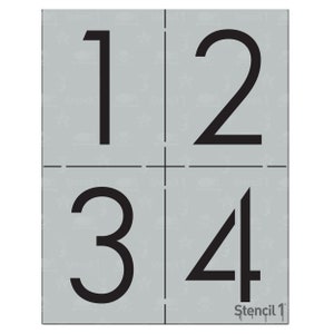 4&quot; Modern Number Stencil Set - Reusable Crafts & DIY Stencils- S1_NUM4_B -By Stencil1