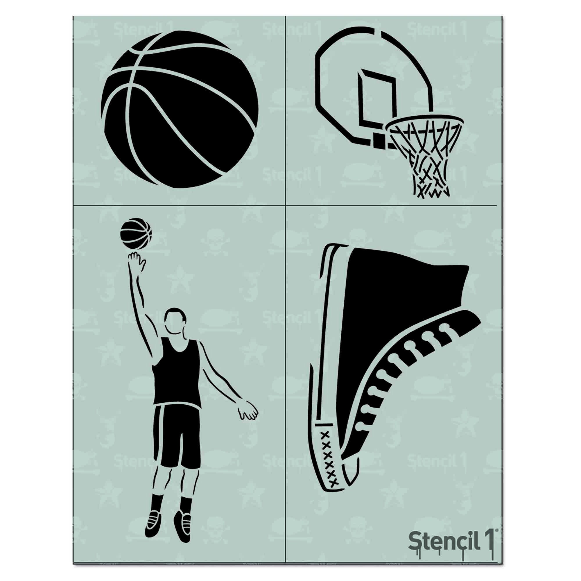 Baloncesto 4 Pack Stencil Artesanía reutilizable & Etsy España