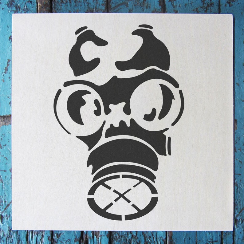Gas Mask Stencil Reusable Craft & DIY Stencils S1_01_59_S Etsy