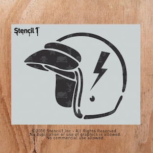 Helmet Stencil- Reusable Craft &amp;DIY Stencils- S1_01_68 -8.5x11- by Stencil1 - Etsy