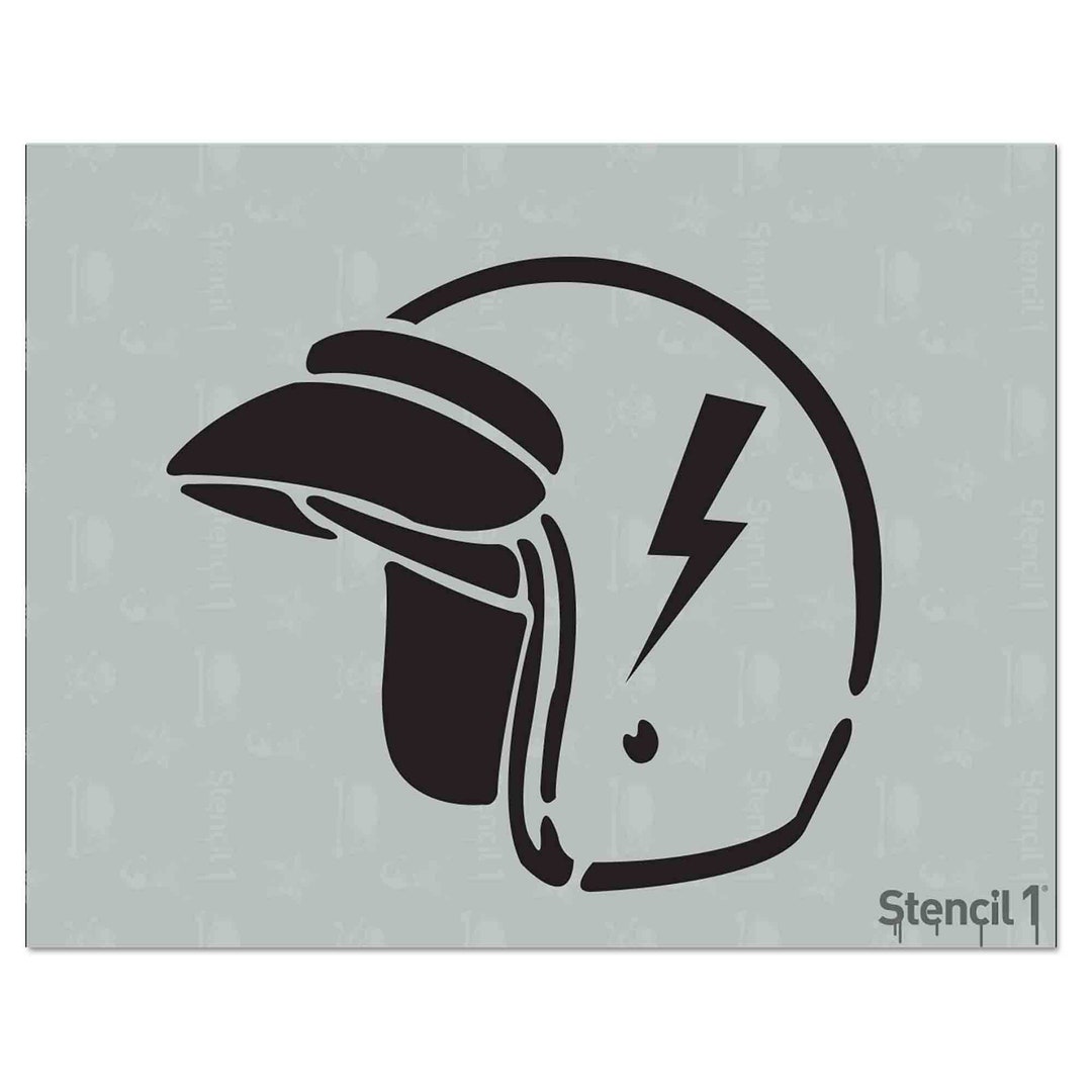 Helmet Stencil- Reusable Craft &amp;DIY Stencils- S1_01_68 -8.5x11- by Stencil1 - Etsy