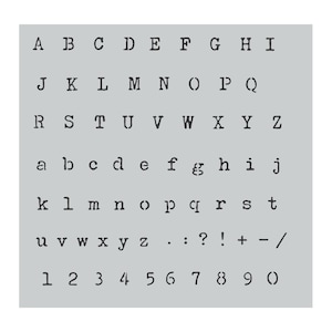 Courier Small Letter Stencil - Reusable Craft & DIY Stencils - S1_ALPH_CR_S -Small-(5.75&quot;x6&quot;)- By Stencil1