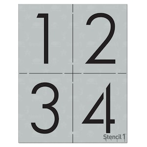 House Numbers Stencil Set - Address Numbers Stencil Set - Reusable Crafts & DIY Stencils- S1_NUM4_B -By Stencil1
