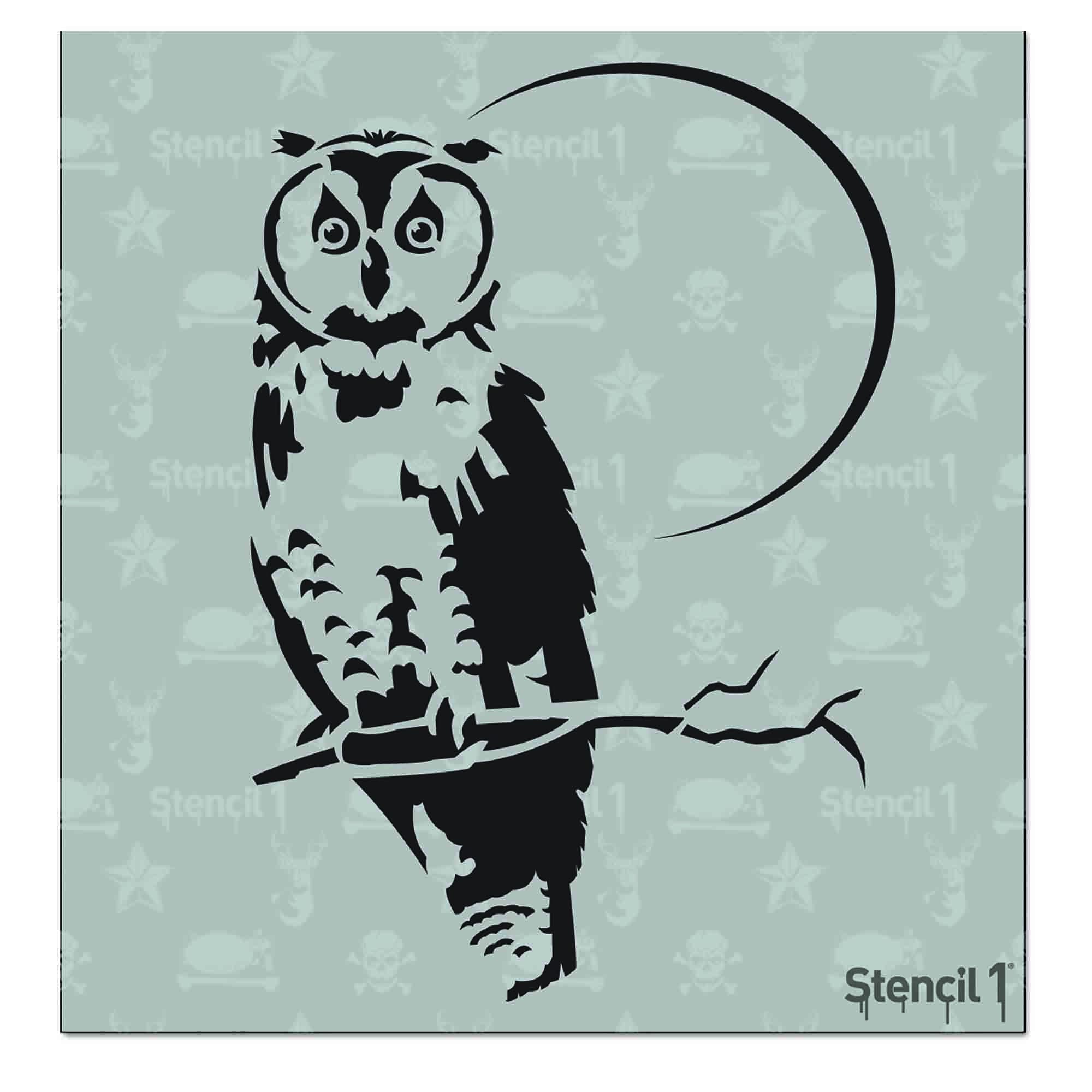 Owl Stencil- Reusable Craft & DIY Stencils- S1_01_56_S -Small-(5.75"x6")- By Stencil1
