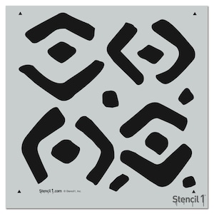 Kuba Repeat Pattern Stencil - Reusable Crafts & DIY Stencils - S1_PA_90 - 11&quot;x11&quot; - By Stencil1