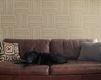 African Ticking Repeat Pattern Wall Stencil - Reusable Craft & DIY Stencils - S1_PA_50 - 11" x 11" - By Stencil1