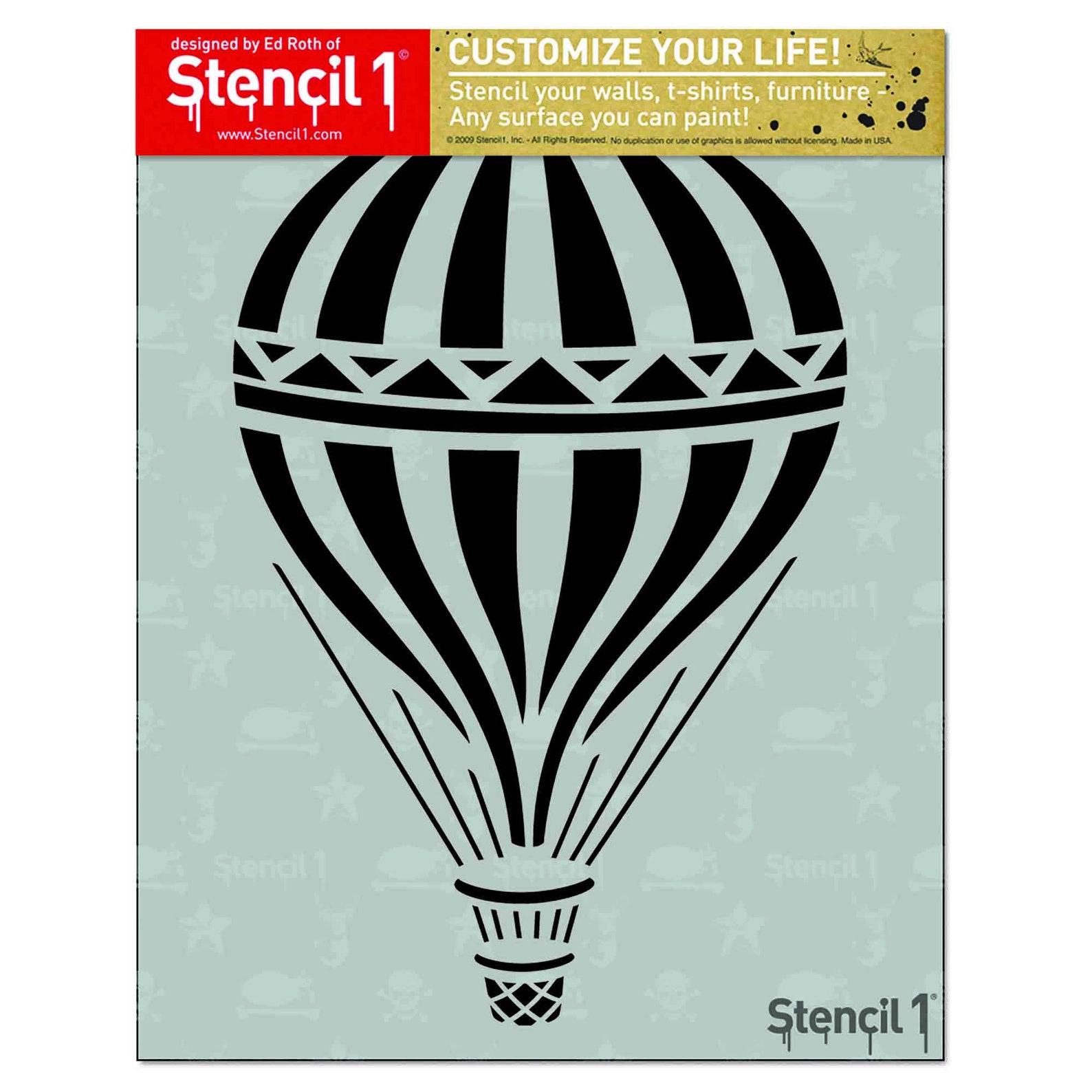 Hot Air Balloon Stencil Reusable Craft & DIY Stencils S1_01_177