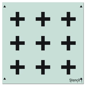 Plus Repeat Pattern Wall Stencil- Reusable Craft & DIY Stencils- S1_PA ...