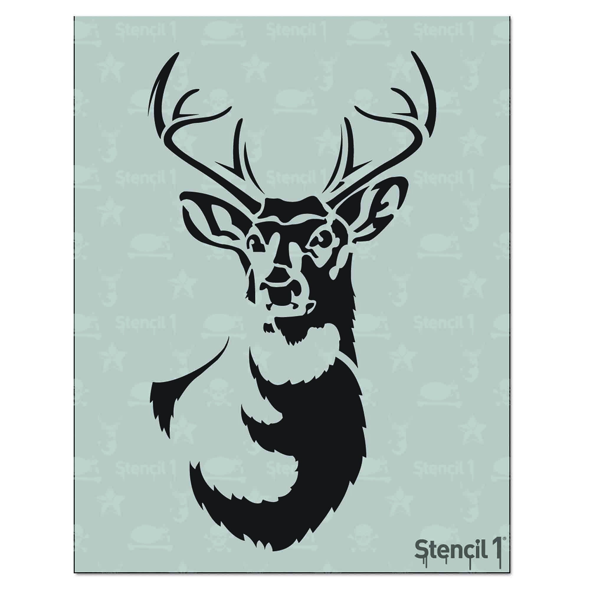 thumbnail image 2 of Deer Stag Stencil By Laser Chimp - 190 Micron Mylar Sheet For Shabby Chic & Wall Art 2 of 2