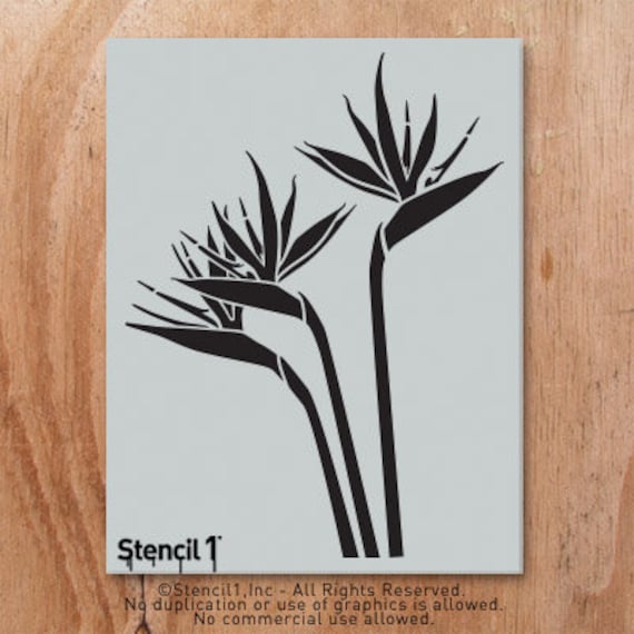 Bird of Paradise Stencil Reusable Craft &amp; DIY Stencils | Etsy
