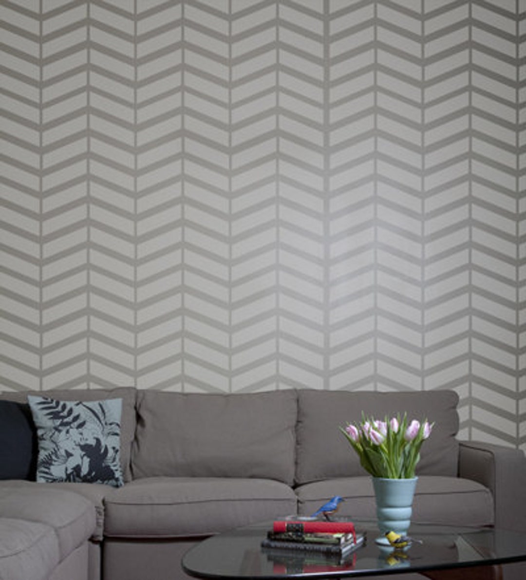 Chevron Repeat Pattern Wall Stencil- Reusable Craft & DIY Stencils- S1 ...