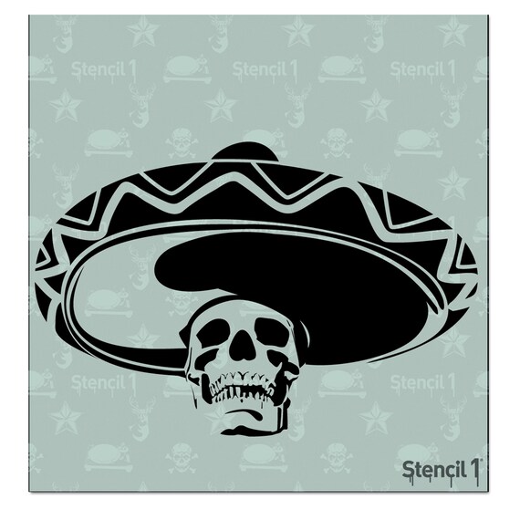 Reusable DIY Stencil Template for Painting on Wood Canvas Furniture Wall Skull #3