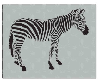 Zebra Stencil - Reusable Craft & DIY Stencils- S1_01_301 - 8.5x11 - By Stencil1