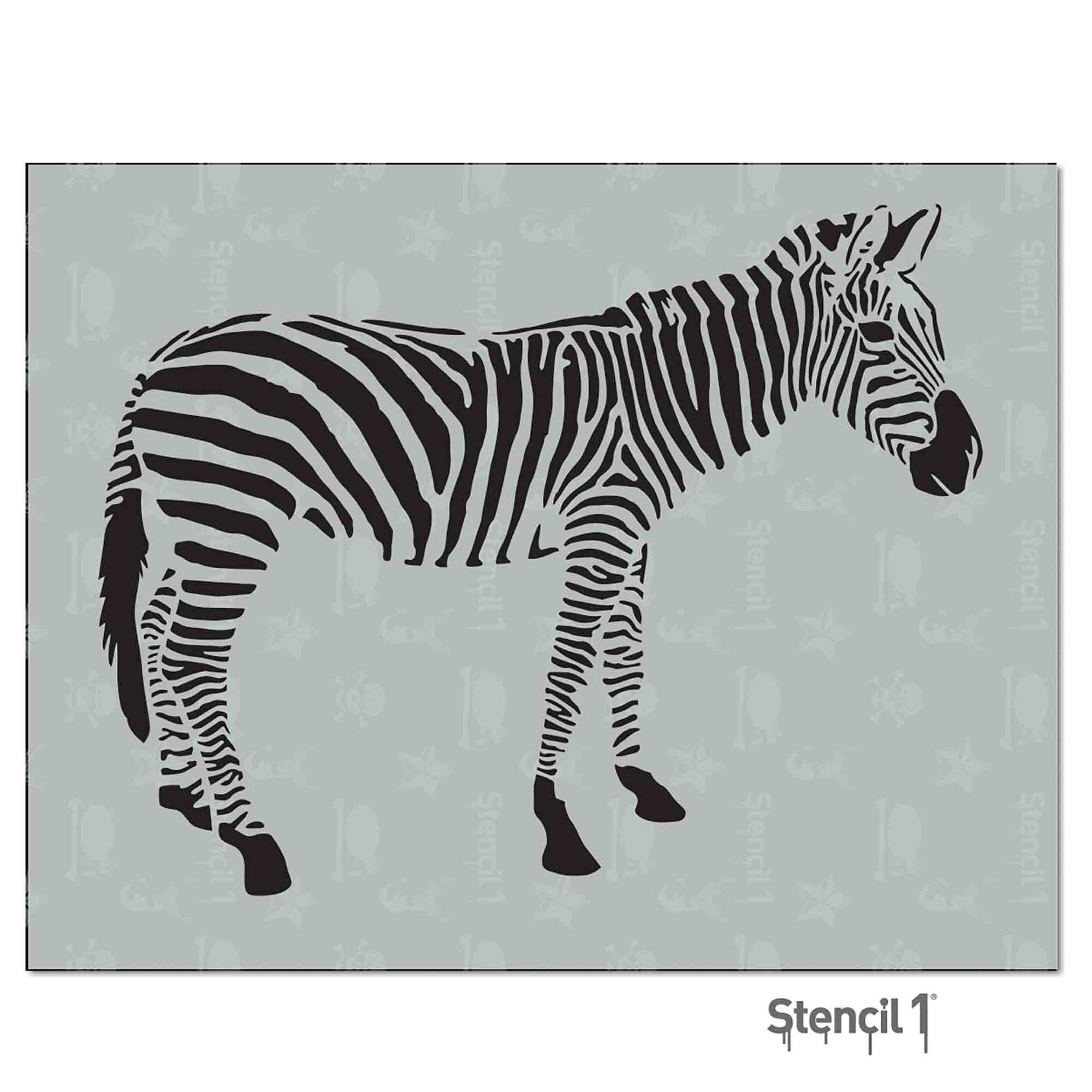 Zebra Stencil - Reusable Craft & DIY Stencils- S1_01_301 - 8.5x11 - by ...