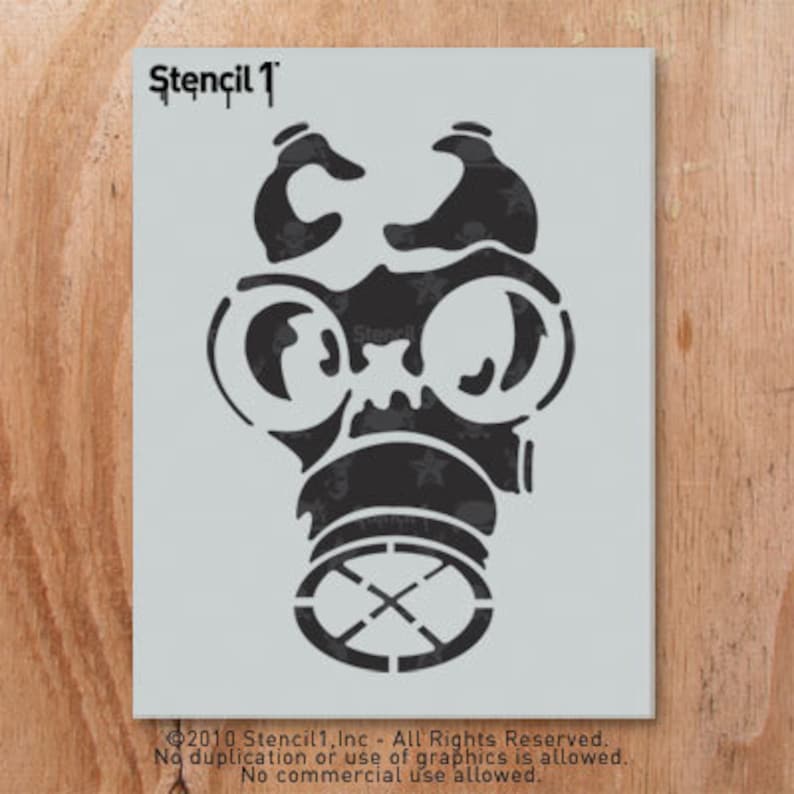 Gas Mask Stencil Reusable Craft &amp; DIY Stencils S1_01_59 - Etsy