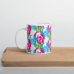 Skull  Mug - Colorful | Ceramic gift | Pattern Cup | Tea Drinker | Coffee | Housewarming Gifts | Kitchen | Vintage Punk